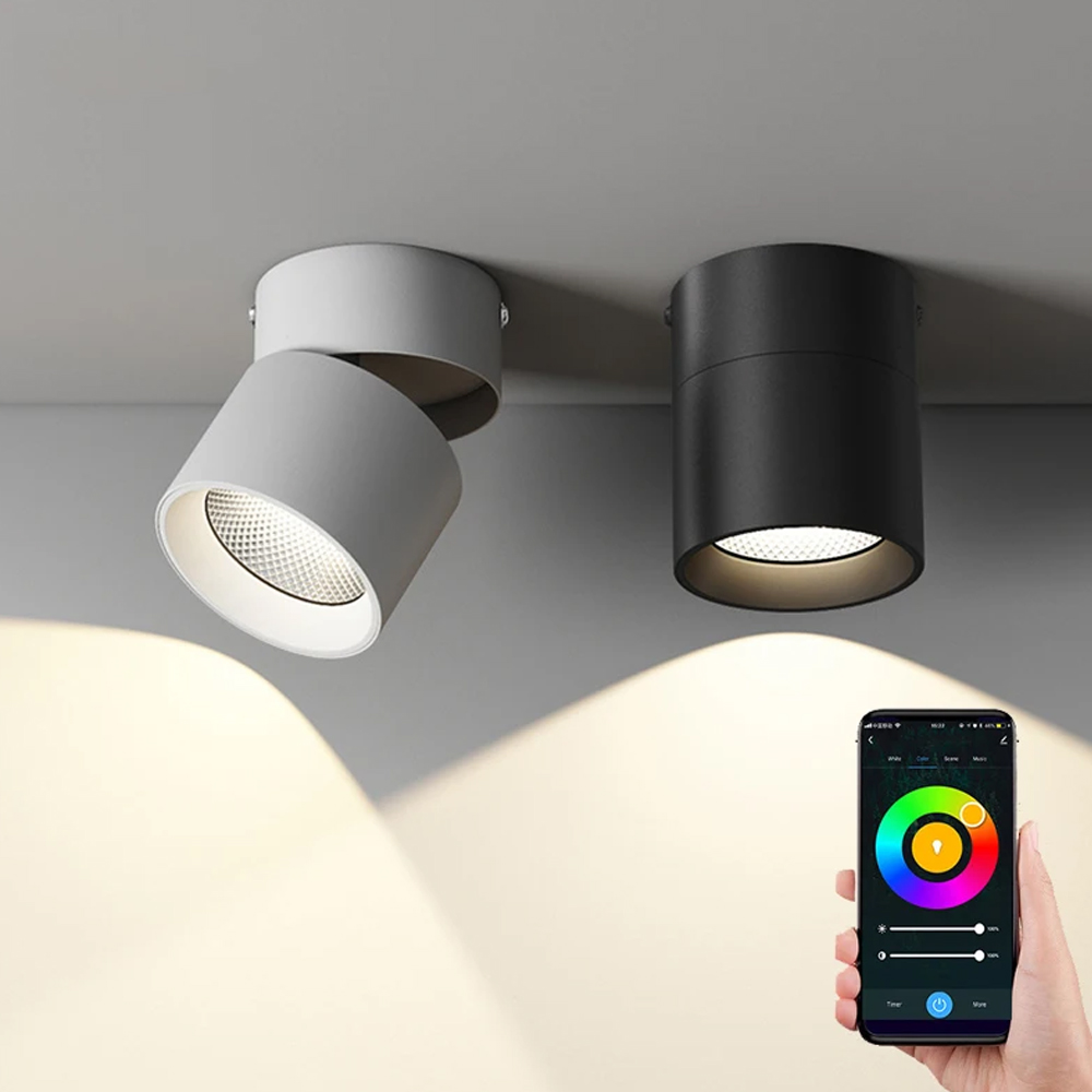 Spot De Tavan Pliabil Si Dimabil LED 12W Smart WiFi RGB 3000K 6500K IP44 960lm Compatibil