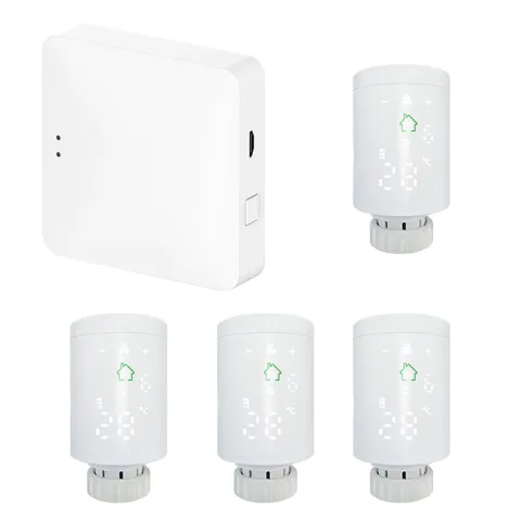 Bundle Gateway Hub + 4 Capete Termostatice Smart WiFi