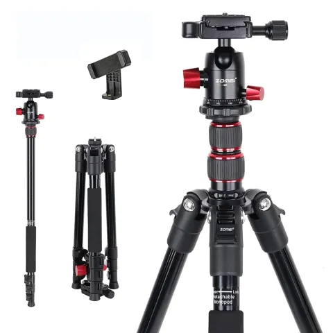 Trepied si monopod 3 in 1 din aluminiu, 40 - 138 cm, cap cu bila si sistem Quick Release