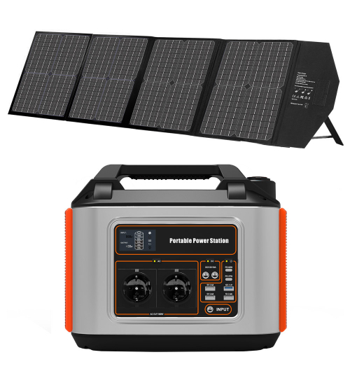 Pachet panou solar si baterie tip acumulator Power Station T500 Pro