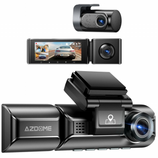 Camera auto de bord AZDOME M550 Pro cu 3 canale 4K, WiFi 5G, WDR Night Vision, 150°, ecran IPS 3.19", GPS, aplicatie dedicata, G-sensor si monitorizare parcare