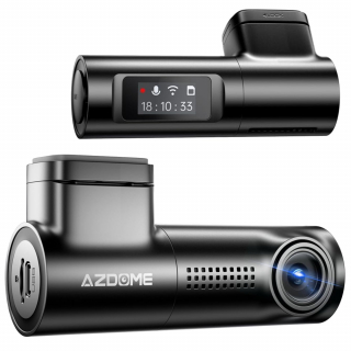 Camera auto de bord AZDOME M330 FHD 1080P, WiFi, WDR Night Vision, 170°, ecran 0.96", aplicatie dedicata, G-sensor si monitorizare parcare