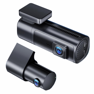Camera auto de bord duala EUKI D900 5K WiFi, Starlight Night Vision, GPS, 170°, ecran IPS 1.47", aplicatie dedicata, G-sensor si monitorizare parcare