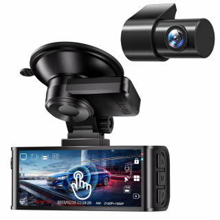 Camera auto de bord fata-spate REDTIGER F7N Touch 4K+FHD, WiFi, Night Vision, 170°, ecran tactil IPS 3.18", GPS, aplicatie dedicata, G-sensor si monitorizare parcare