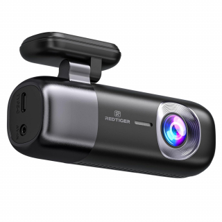 Camera auto de bord duala REDTIGER F9 4K+1080P, WiFi, Night Vision, 170°, GPS, aplicatie dedicata, G-sensor si monitorizare parcare