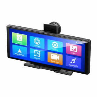 Sistem multimedia pentru masina, de 10.26 inchi, Bluetooth, FM, camere video fata-spate, Wireless Apple Carplay si Android Auto incorporate