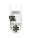 Camera de supraveghere inteligenta PTZ CCTV Dual, 6MP cu protectie IP66, NightVision, compatibila cu Tuya/SmartLife