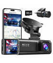 Camera auto de bord fata-spate REDTIGER F7NP 4K+FHD, WiFi, Night Vision, 170°, ecran IPS 3.18", GPS, aplicatie dedicata, G-sensor si monitorizare parcare