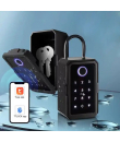 Seif de perete exterior pentru chei, Smart Key Box WiFi, IP65, blocare cu amprenta, card IC sau parola, compatibil Tuya/SmartLife